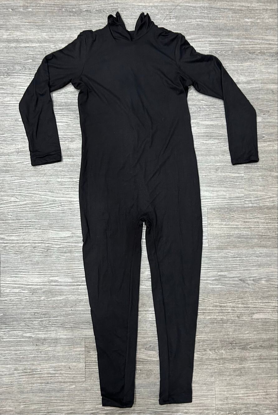 BUMPSUIT Black Full Length Long Sleeve Mock Neck Bodysuit Jumpsuit Size XL